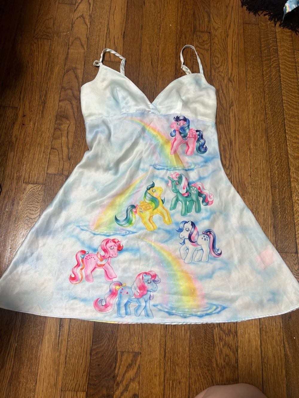 Dolls Kill White Pastel My Little Pony Slip Dress